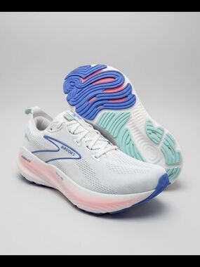 Brooks Glycerin GTS 22 Womens Size 9 White Amparo Blue Support Shoes 1204351B110